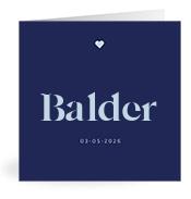 Geboortekaartje naam Balder j3