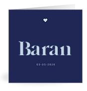 Geboortekaartje naam Baran j3