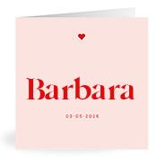 Geboortekaartje naam Barbara m3