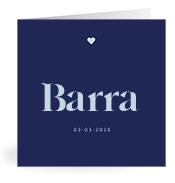 Geboortekaartje naam Barra j3
