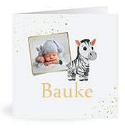 Geboortekaartje naam Bauke j2