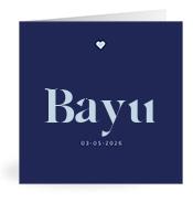 Geboortekaartje naam Bayu j3