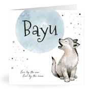 Geboortekaartje naam Bayu j4