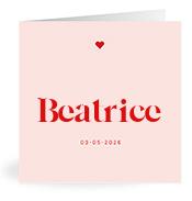 Geboortekaartje naam Beatrice m3