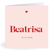 Geboortekaartje naam Beatrisa m3