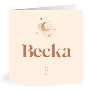 Geboortekaartje naam Becka m1
