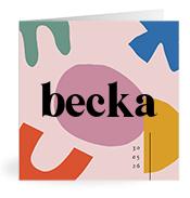 Geboortekaartje naam Becka m2