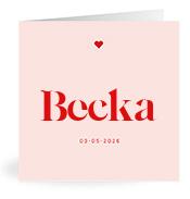 Geboortekaartje naam Becka m3