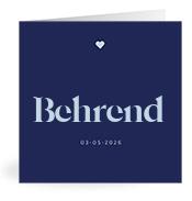 Geboortekaartje naam Behrend j3