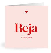 Geboortekaartje naam Beja m3