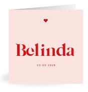 Geboortekaartje naam Belinda m3