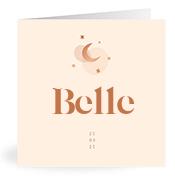 Geboortekaartje naam Belle m1