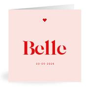 Geboortekaartje naam Belle m3