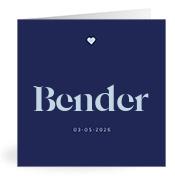 Geboortekaartje naam Bender j3