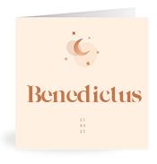 Geboortekaartje naam Benedictus m1
