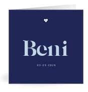 Geboortekaartje naam Beni j3