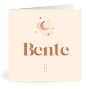 Geboortekaartje naam Bente m1