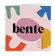 Geboortekaartje naam Bente m2