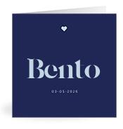 Geboortekaartje naam Bento j3