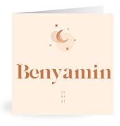 Geboortekaartje naam Benyamin m1