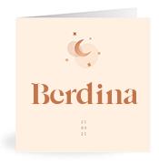 Geboortekaartje naam Berdina m1