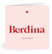 Geboortekaartje naam Berdina m3
