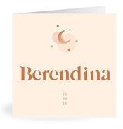 Geboortekaartje naam Berendina m1