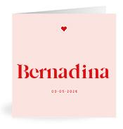 Geboortekaartje naam Bernadina m3