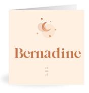 Geboortekaartje naam Bernadine m1