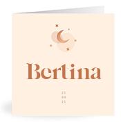 Geboortekaartje naam Bertina m1