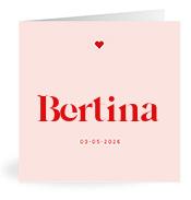 Geboortekaartje naam Bertina m3