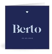 Geboortekaartje naam Berto j3