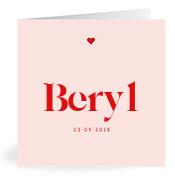 Geboortekaartje naam Beryl m3