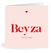 Geboortekaartje naam Beyza m3