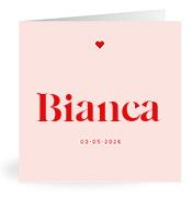 Geboortekaartje naam Bianca m3