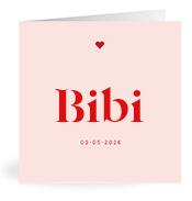 Geboortekaartje naam Bibi m3