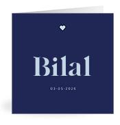 Geboortekaartje naam Bilal j3