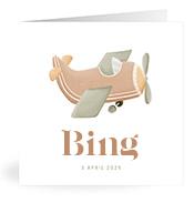 Geboortekaartje naam Bing j1