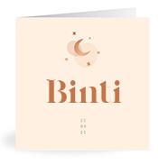 Geboortekaartje naam Binti m1