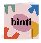Geboortekaartje naam Binti m2
