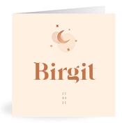 Geboortekaartje naam Birgit m1