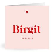 Geboortekaartje naam Birgit m3