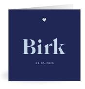 Geboortekaartje naam Birk j3