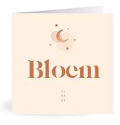 Geboortekaartje naam Bloem m1