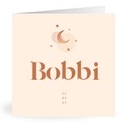 Geboortekaartje naam Bobbi m1