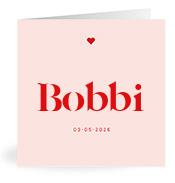 Geboortekaartje naam Bobbi m3