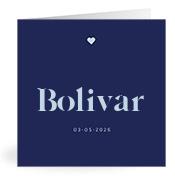 Geboortekaartje naam Bolivar j3