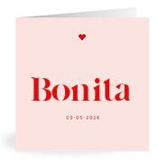 Geboortekaartje naam Bonita m3