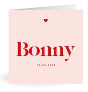 Geboortekaartje naam Bonny m3