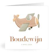 Geboortekaartje naam Boudewijn j1